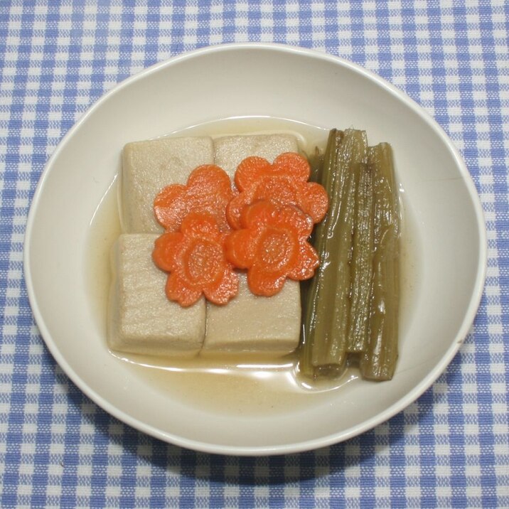 簡単☆定番料理☆乾燥ふきと高野豆腐の煮物